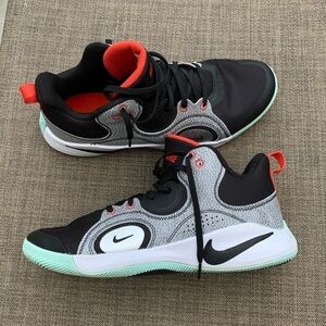 Nike‎ Fly.by Mid 2 Mens Size 10 Basketball Shoes Black/Silver/Red